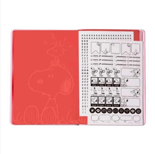 Cuaderno Snoopy A5 Rayas Mooving