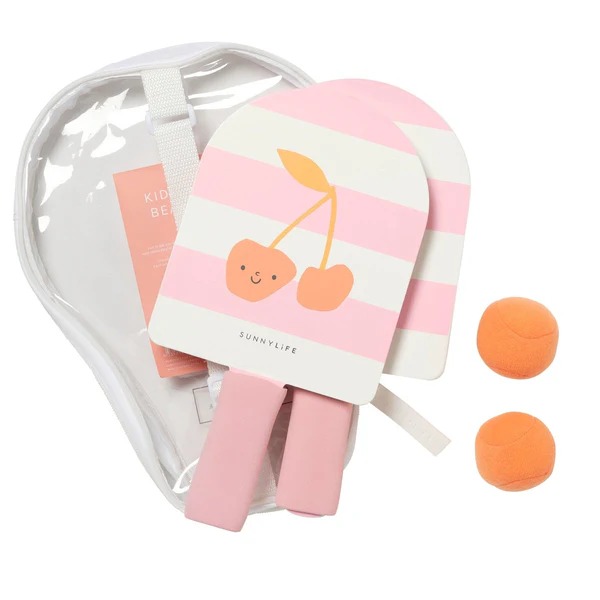 Kids Velcro Beach Bats Cherry Sunnylife