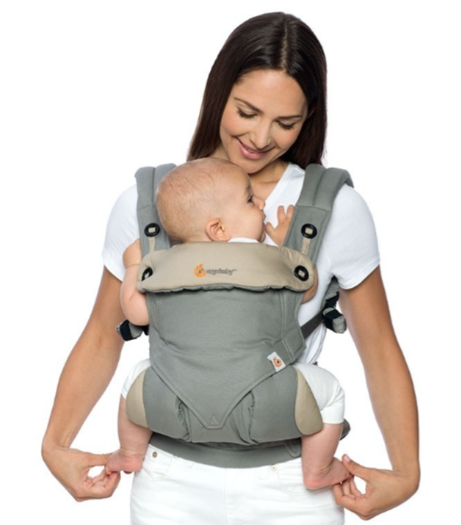 Porta Bebe 360 Gris con Beige Ergobaby