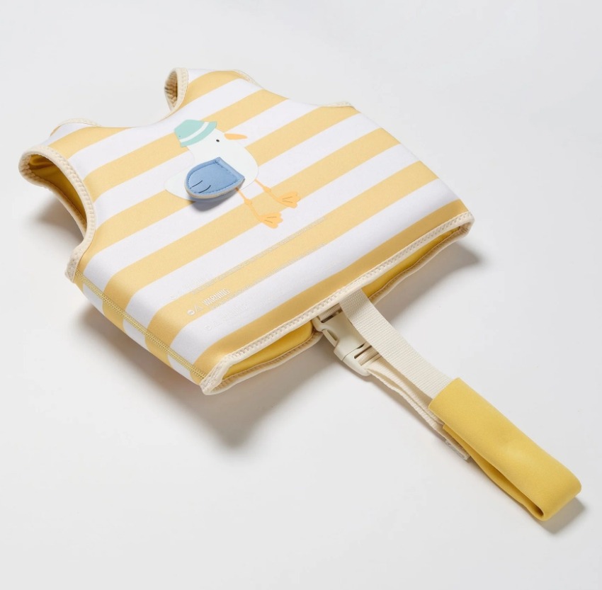 Chaleco Flotador 3-6Y Seagull Mustard Stripe Sunnylife