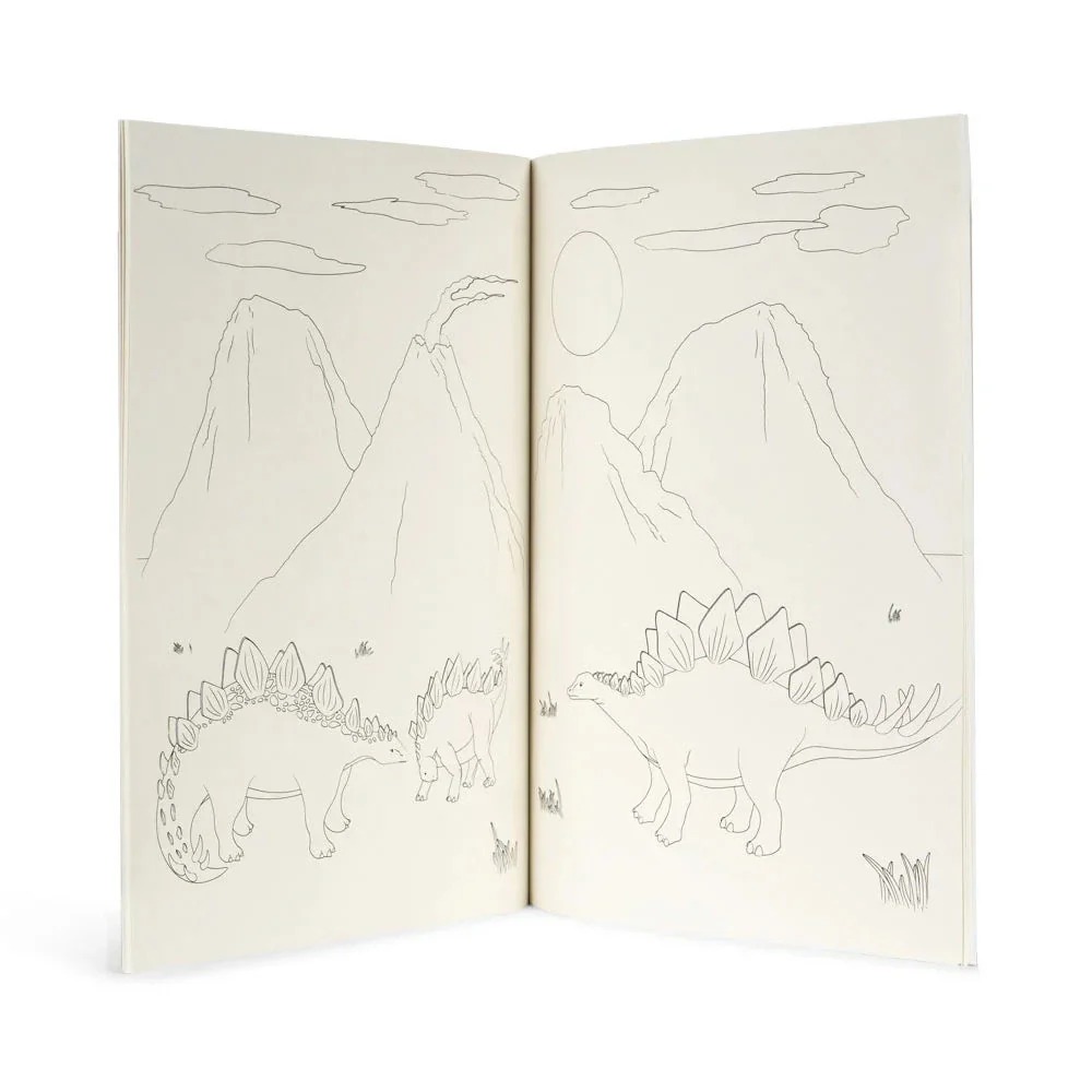 Coloring Book And Crayons Dino Konges Slojd