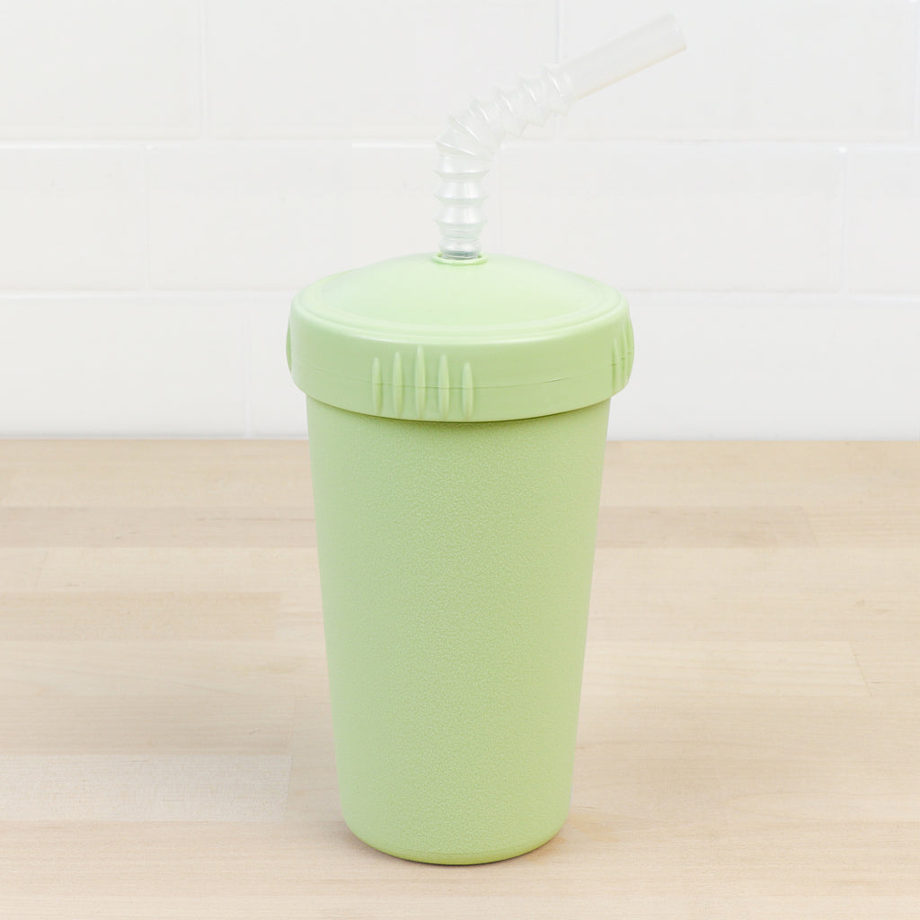 Vaso Con Pajita De Silicona - Leaf (295 cm3) Re-Play