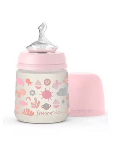 Biberón 150Ml Anat. 0-6M Flujo M Dreams Rosa Suavinex