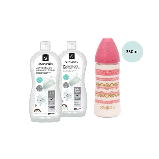 Pack 2 Detergente + Regalo Biberón Suavinex