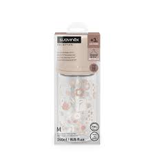 Biberon 240Ml Fisio 3-6M Flujo M - Vidrio Rosa Suavinex