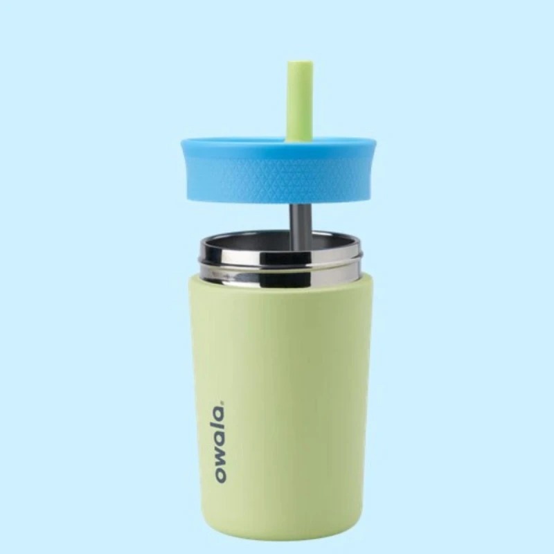 Vaso termico con sorbito Acero inoxidable Verde/Limon Owala