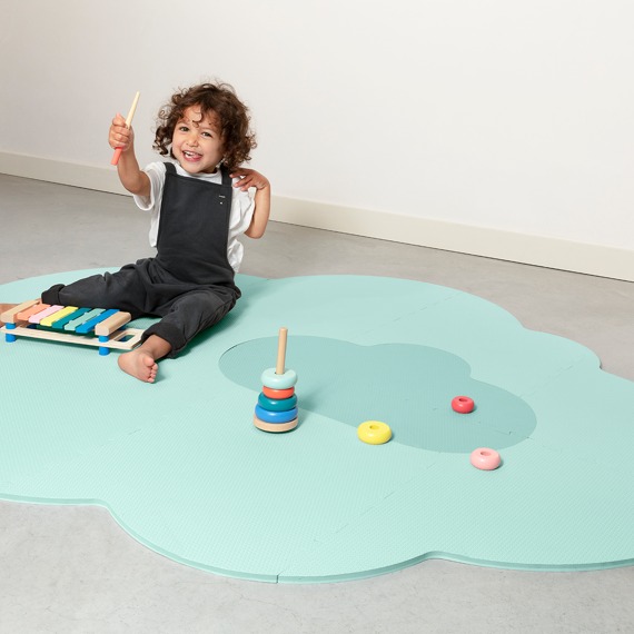 Playmat Head in the clouds (L) - Minty Green Quut