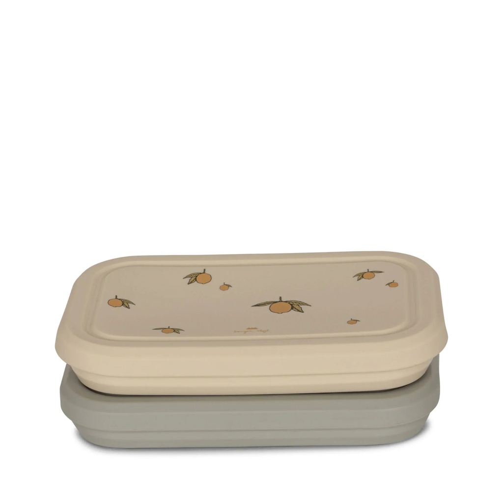 2 Pack Silicone Foldable Lunchbox Lemon/Topanga Konges Slojd