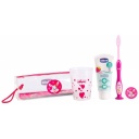 Set cuidado oral cepillo + pasta 3-6 años rosa Chicco