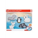 Puzzle Tactil Animales del polo 6 pcs Hape