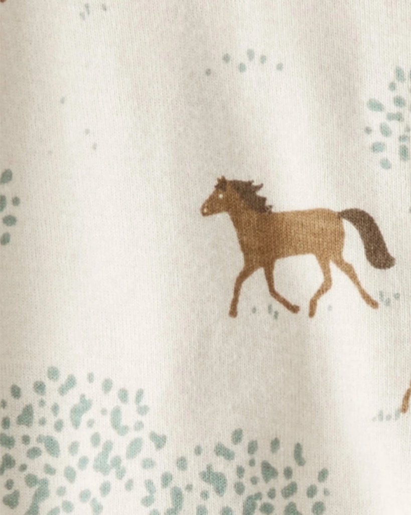 Pijama 1Pc C/Pie Caballos Alg Org Little Planet6M Carters