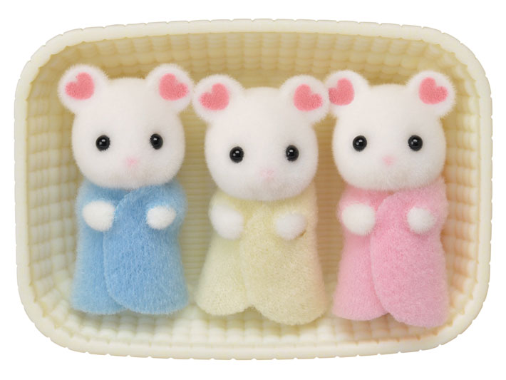 Marshmallow Mouse Triplets Sylvanian Families