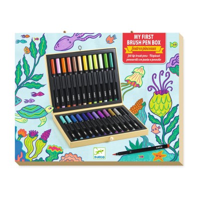 First brush pens box Design By Djeco