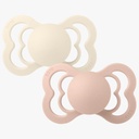 Chupete Supremme Silicona Ivory / Blush Talle 1 BIBS