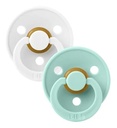 Colour 2 Pack Latex Size 1 White/Mint Bibs