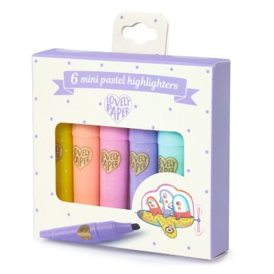 6 Mini Pastel Highlighters Djeco