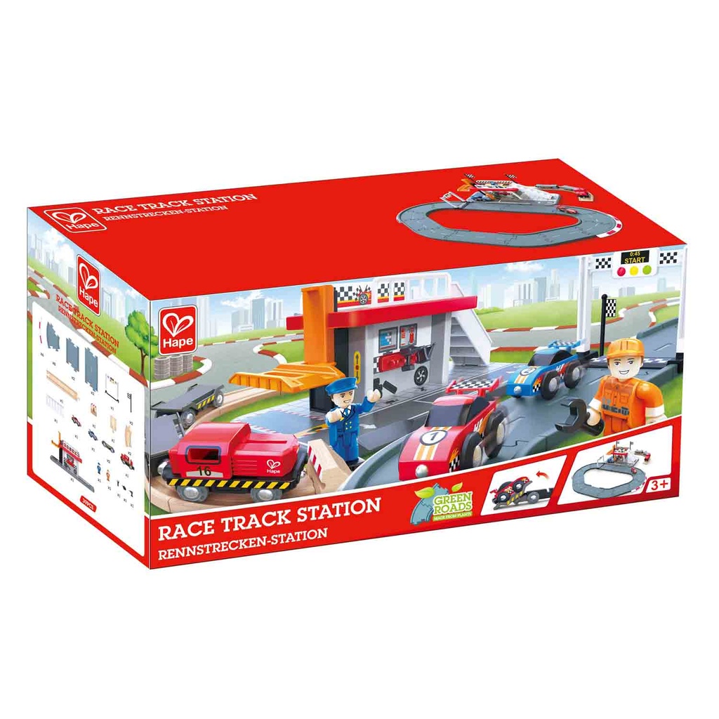 Pista de carrera con taller Hape