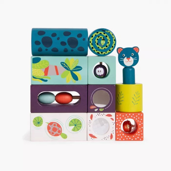 Stack-Up Activity Cubes Dans La Jungle Moulin Roty