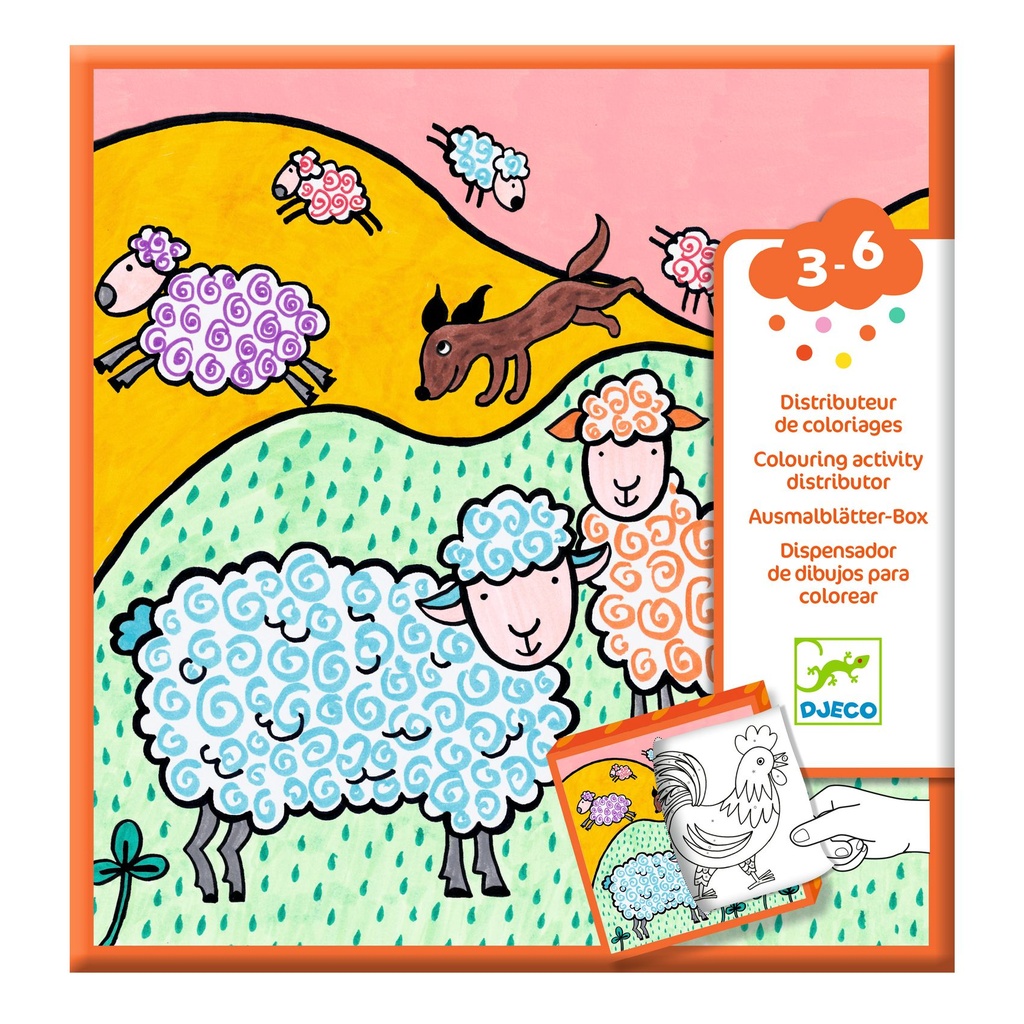 Coloring Dispenser, Farm Djeco