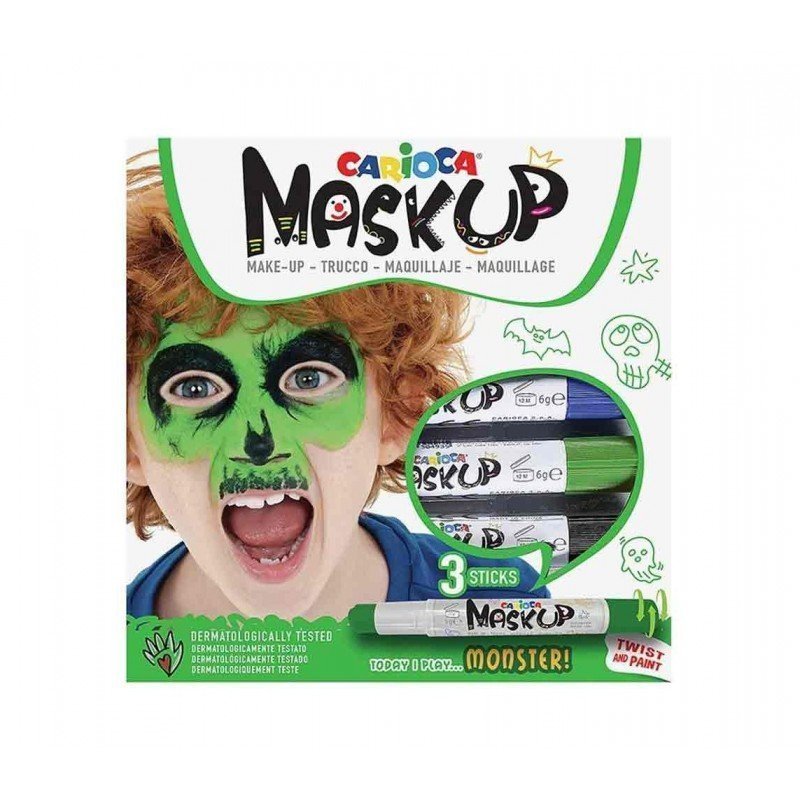 Pintura de cara en barra x 3  colores Monster Carioca