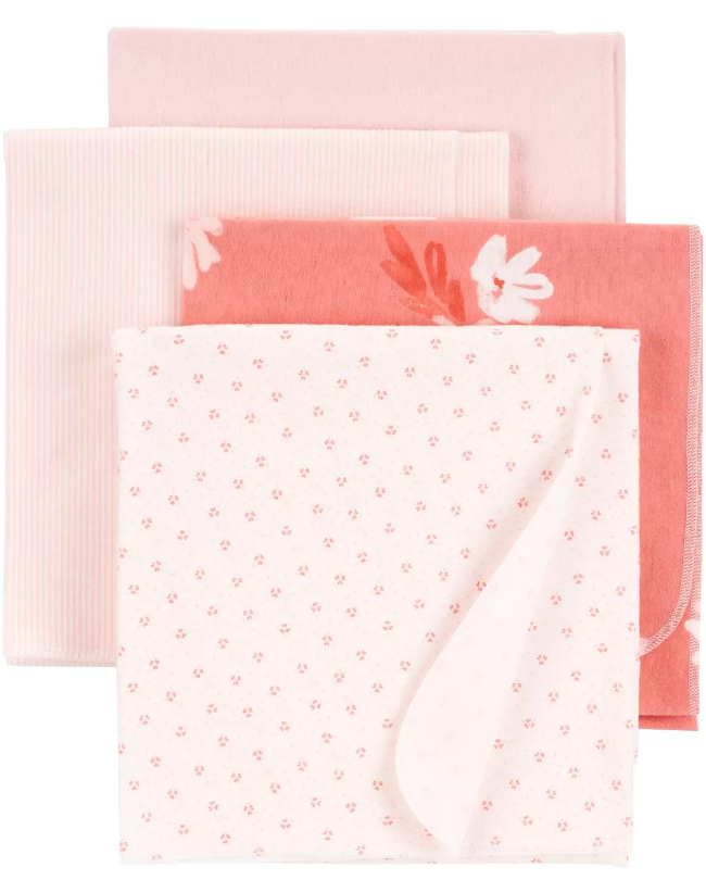 Pack 4 Mantas Recibidoras Algodón Osz Carters