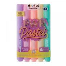 Marcadores Fluo Pastel x5 Mooving