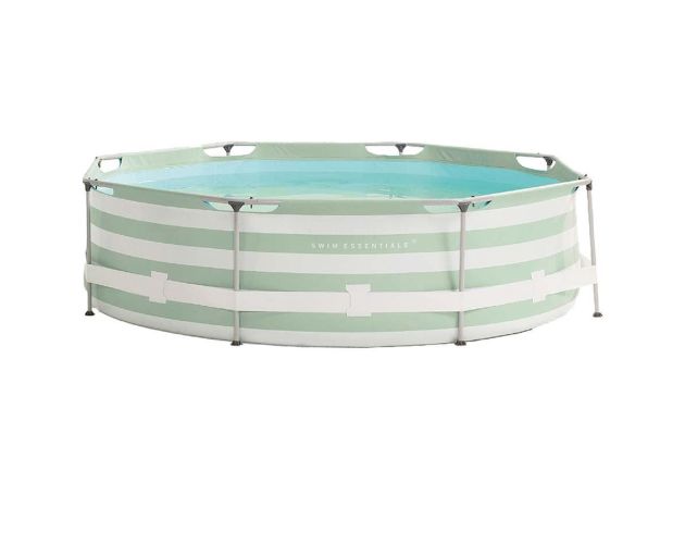 Piscina Luxe Old Green Striped SE Frame Pool - 305x76 cm