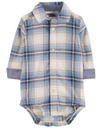 Body Camisa A Cuadros Algodón 18M Oshkosh