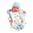 Tino recien nacido pelele azul con capucha 18349 Llorens