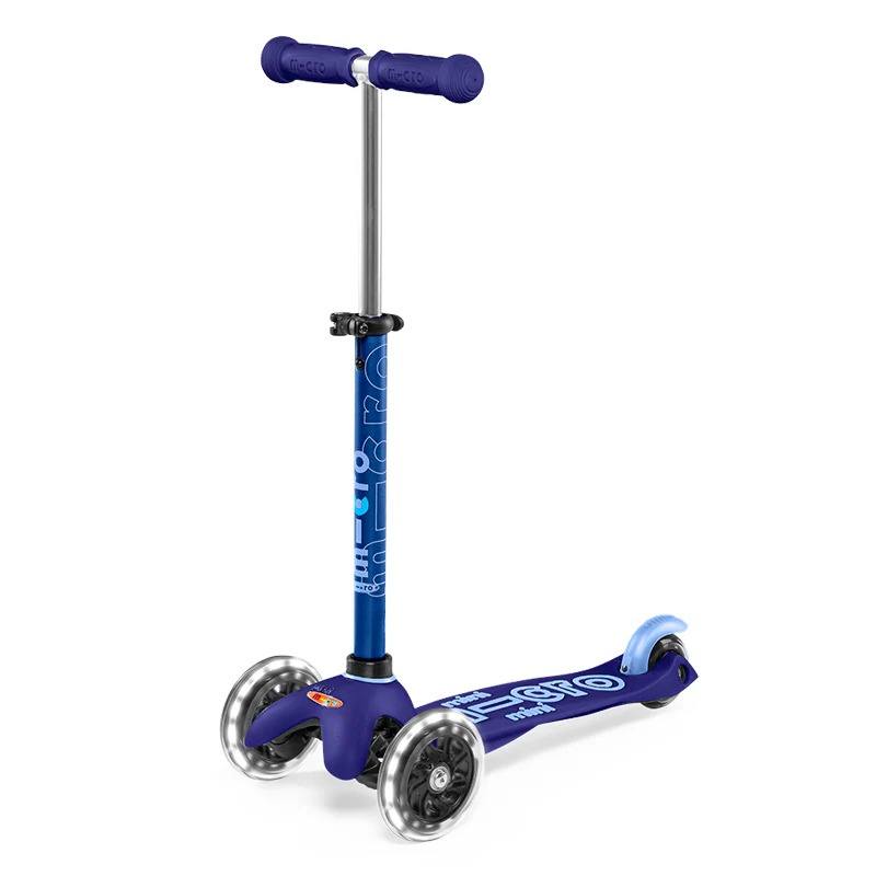 Monopatin 3 En 1 Deluxe LED MMD145 - Azul Micro