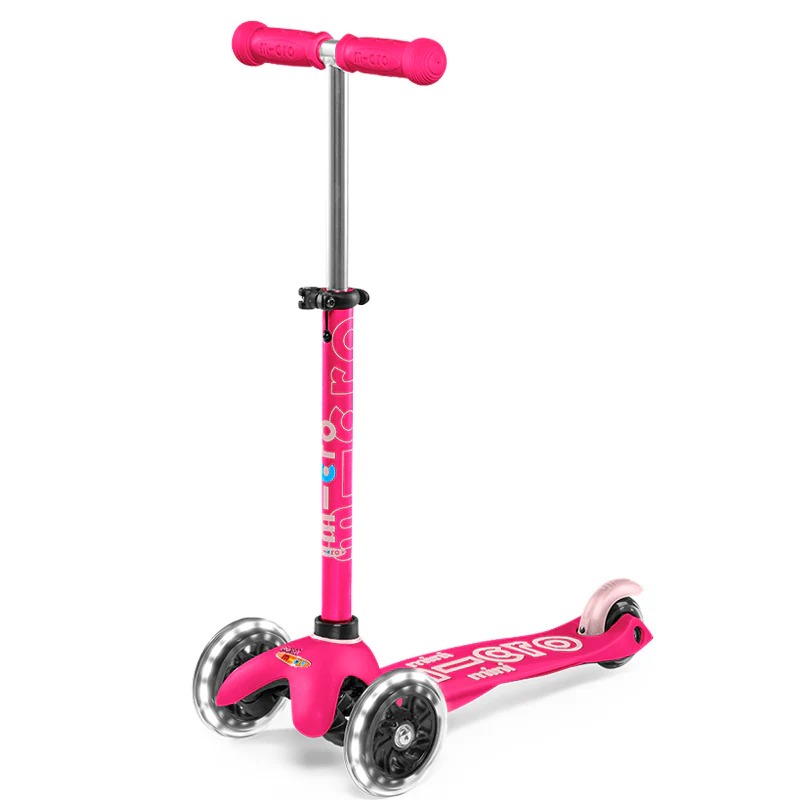 Monopatin 3 En 1 Deluxe LED MMD146 - Rosa Micro