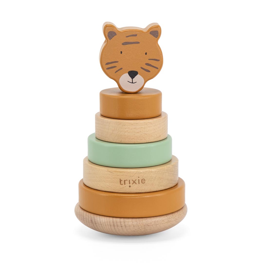 Wooden Stacking Toy - Mr, Tiger Trixie