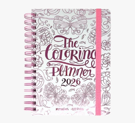 Agenda de Coloring Planner 2026 semana a la vista Mooving
