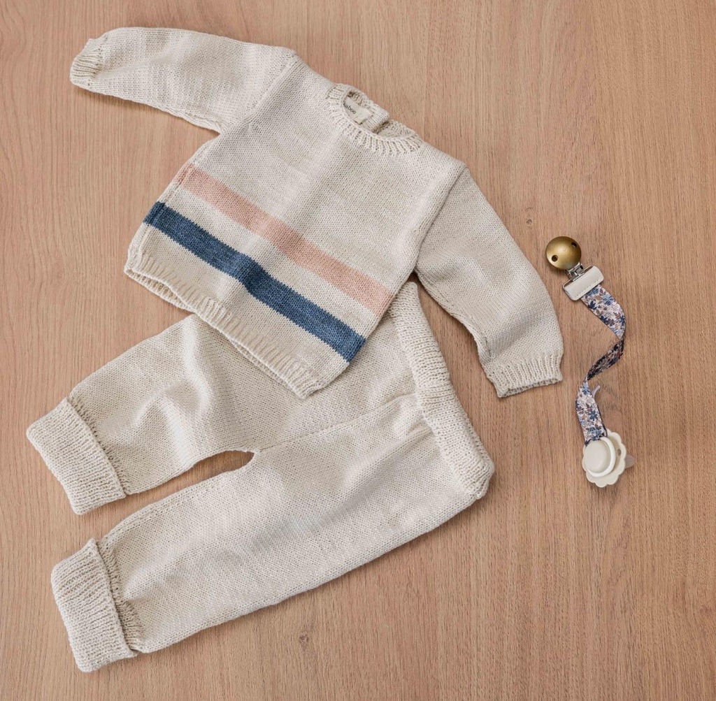 Set Duna tejido- rosa y azul RN Peekaboo