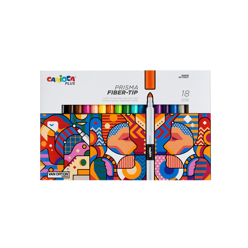 Marcadores Finos Plus Prisma Caja X 18 Carioca