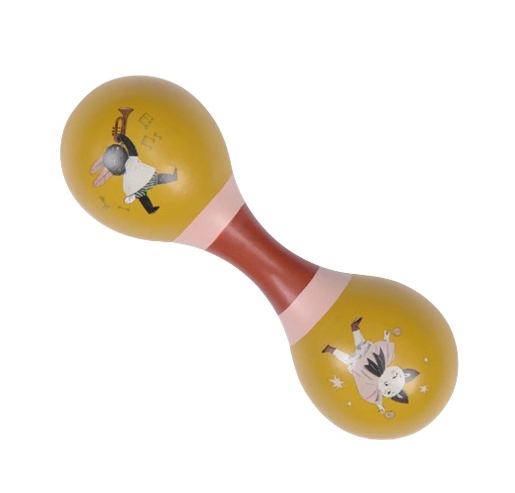 Maraca doble Ocre Moulin Roty