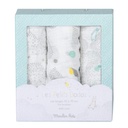 Muselinas (Gris/Blanco/Azul) Petits Dodos Moulin Roty