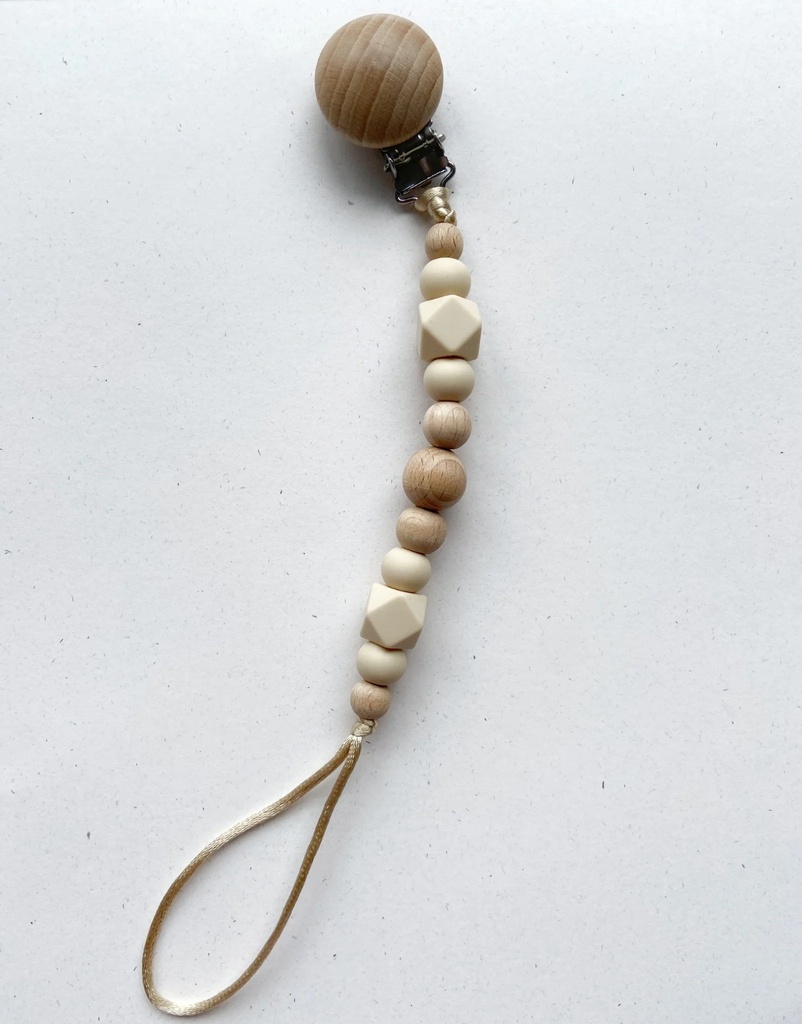 Clip Chupete Madera Beige Nansu