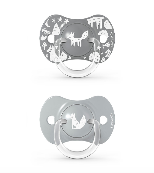 Chupete Fisio. Sx Pro +18M (X2Uds) Fox Gris Silicona Suavine
