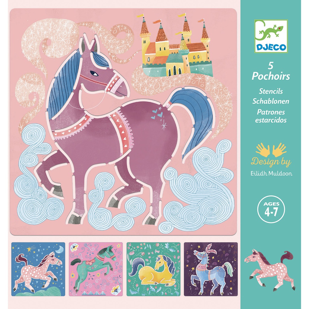 Stencil Horses Design by by Djeco