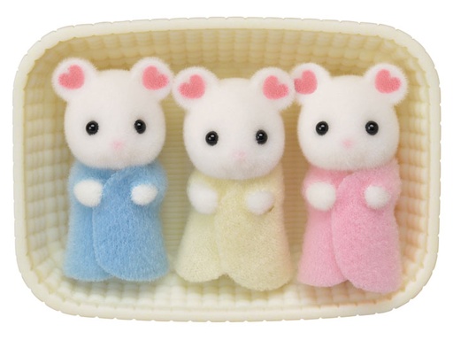 [5337] Marshmallow Mouse Triplets Sylvanian Families