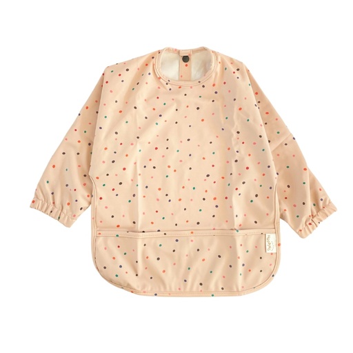 [HOPP38] Babero con mangas Oslo Puntitos Rosa Hopping