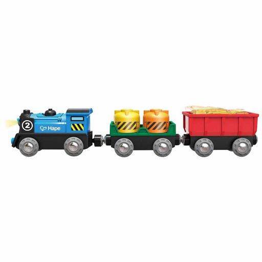 [6943478018310] Locomotora y vagones de carga a pila Hape