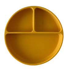 [608011943813] Plato con divisiones y ventosa Mustard Storki