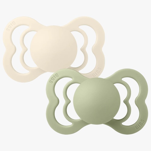 [5713795199396] Chupete Supremme Silicona Ivory / Sage Talle 1 BIBS