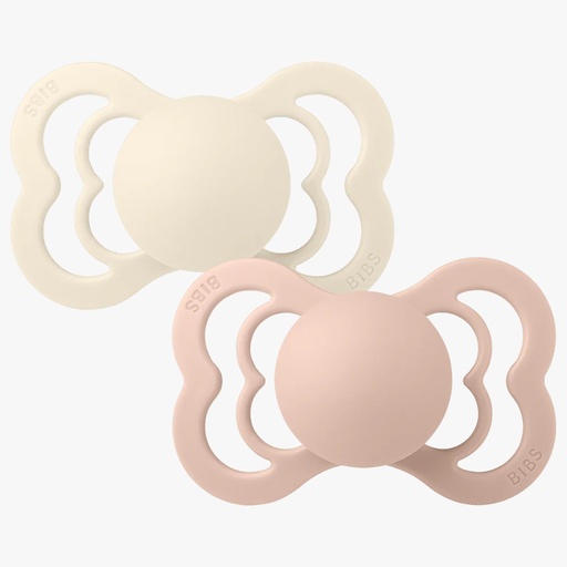 [5713795209606] Chupete Supremme Silicona Ivory / Blush Talle 1 BIBS