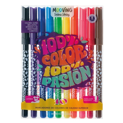 [7798302937041] Marcadores de colores x 10 Mooving