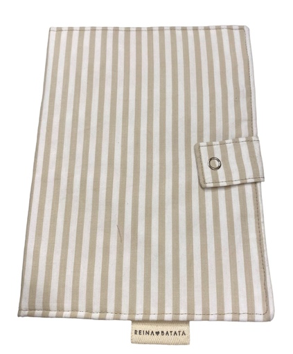 [RB76] Portadocumentos rayas beige Reina Batata