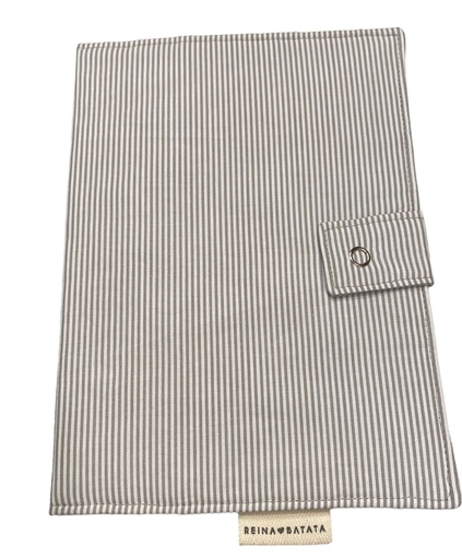 [RB77] Portadocumentos rayas gris Reina Batata