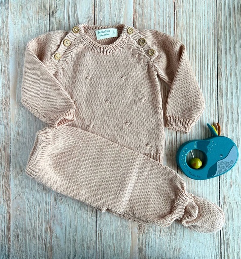 [PK24] Set Nube tejido - rosa 0-3m Peekaboo